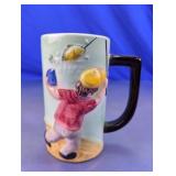 Vintage 3D Relief Fishing Novelty Mug