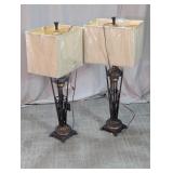 Decorative Table Lamps w/ Fabric Shades