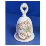 Nativity Scene Porcelain Christmas Bell
