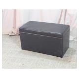 Black Storage Ottoman Bench