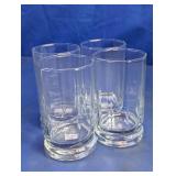 Heavy Base Faceted Glass Tumblers