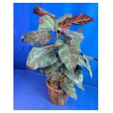 Artificial Tropical Plant in Woven Basket