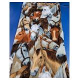 Horse Print Fleece Throw Blanket