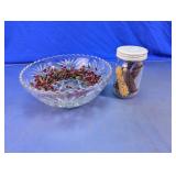 Charming Glass Bowl & Decorative Jar Duo