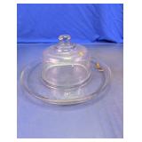 Anchor Hocking Glass Cheese Service Set
