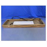 Wooden Light Fixture Box with Under Cabinet Light