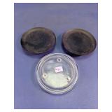 Round Glass and Metal Coaster Assortment