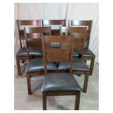 Dark Cherry Ladder-Back Dining Chairs