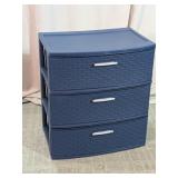 Sterilite 3-Drawer Wide Weave Storage Tower