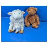 Sheep Plush and Teddy Bear Set