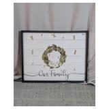 Farmhouse 'Our Family' Photo Display Wall Plaque