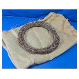 Grapevine Wreath with Burlap Fabric