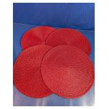 Red Braided Round Placemats
