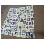 Birdhouse Hearts Fabric Curtain Panel