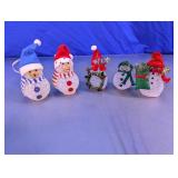 Snowman Holiday Ornament Figurine Lot