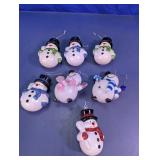 Snowman Christmas Ornament Lot