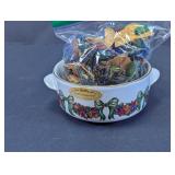 Hand Decorated Ceramic Bowl & Potpourri