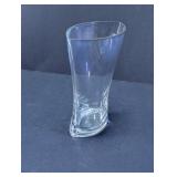 Curved Clear Glass Vase