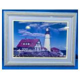 Framed Lighthouse Landscape Print