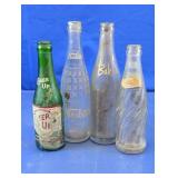 Vintage Embossed Soda Bottle Assortment