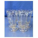 Footed Soda Fountain Glasses Set