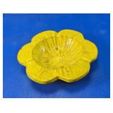 Yellow Ceramic Flower Shaped Dish