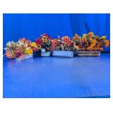 Assorted Fall Faux Floral Arrangements