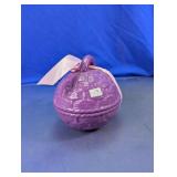 Purple Basket Weave Lidded Trinket Dish