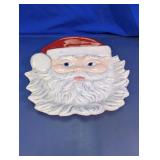 Santa Face Ceramic Serving Plate