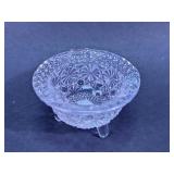 Cut Glass Three-Legged Footed Bowl