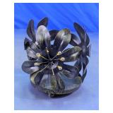 Metal Floral Candle Holder
