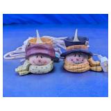 Snowman Electric Candle Light Figurines