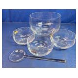 Toscany Glass Salad Bowl Set