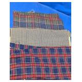 Plaid Fabric Remnant Lot