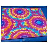 Colorful Tie-Dye Fleece Blanket