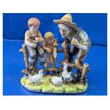 Ceramic Farm Family Figurine