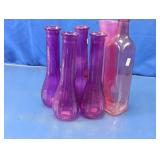 Glass Bud Vases & Bottles Assortment