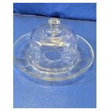 Clear Glass Butter Dish With Lid