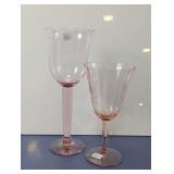 Pink Stemmed Wine Glass Assortment