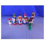 Wood Snowman Ornament Assortment