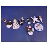 Snowman Christmas Ornament Lot