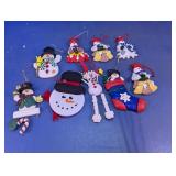 Snowman Christmas Tree Ornament Lot