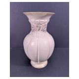 Embossed Floral Glass Vase