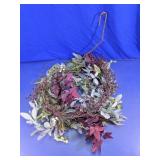 Decorative Faux Foliage Hanging Wreath