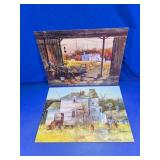 Rustic Farmhouse Canvas Wall Art Set