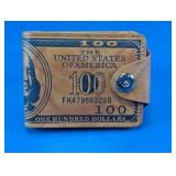 $100 Bill Novelty Bi-Fold Leatherette Wallet