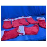 Red Plush Christmas Stocking Lot