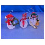 Snowman Christmas Ornament Lot