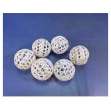 Woven Decorative Ball Ornament Set