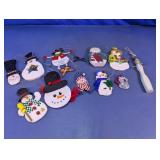 Mixed Snowman Christmas Ornament Lot